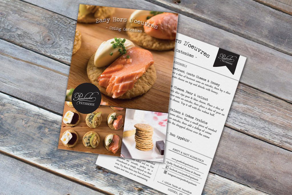 Hors D'oeurvres recipe cards - Pembroke Patisserie